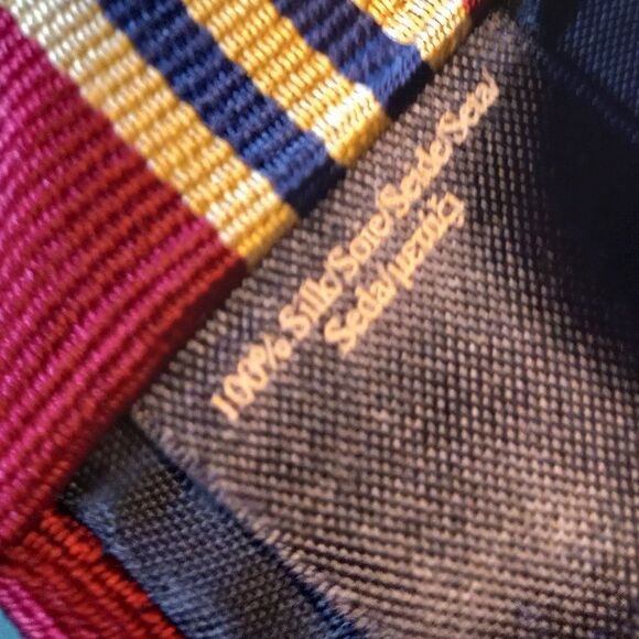 Brooks Brothers Silk Red, Gold and Blue stripe Tie - Picture 6 of 6